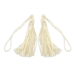 Vivaldi - Ribtex - Tassels 5cm Cream 4pcs